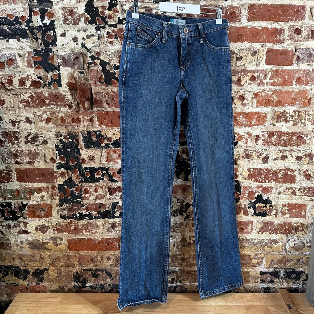 Wrangler Jeans Womens 1/2x32 Blue Denim Ultimate Riding Cash Boot Western Rodeo